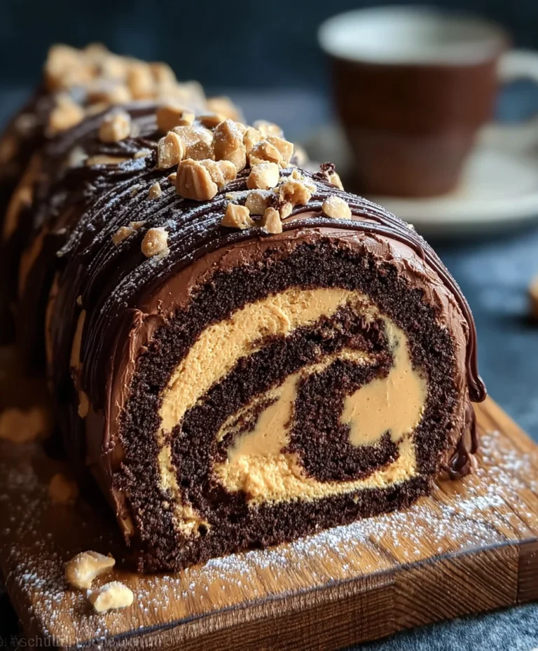 Chocolate Peanut Butter Cake-Roulade Recipe