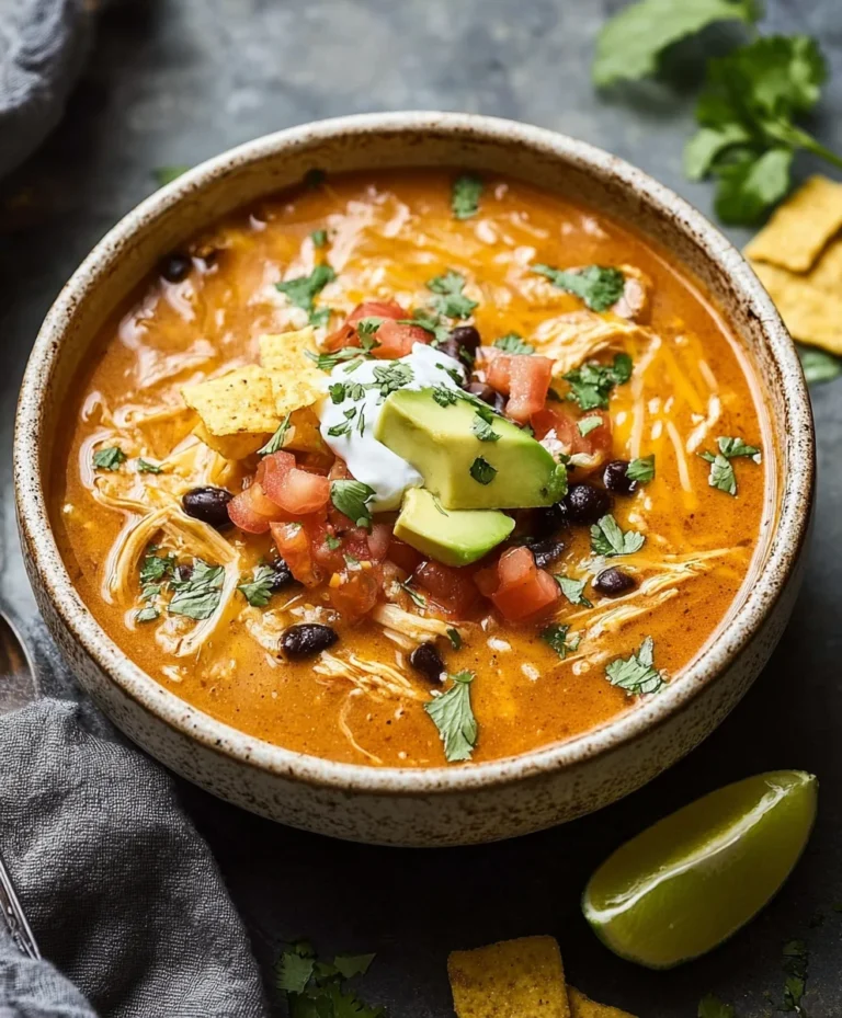 Easy Creamy Chicken Enchilada Soup Recipe