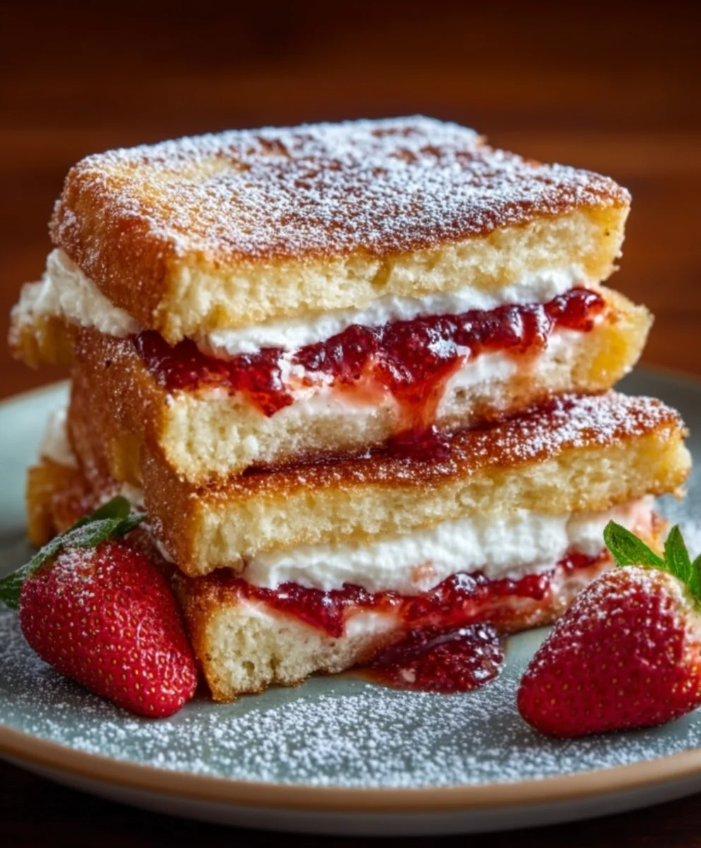 Fried Strawberry Cheesecake Sandwiches-Sweet Treat