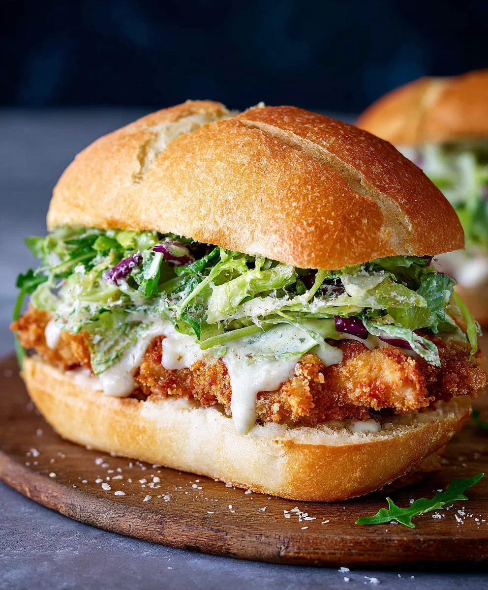 Crispy Chicken Caesar Sandwich-Easy & Delicious Recipe