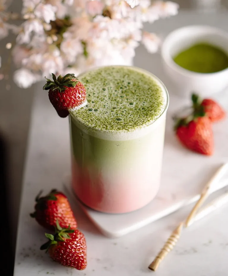 Strawberry Matcha Latte- Refreshing & Delicious Drink