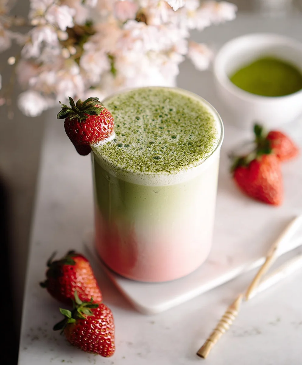 Strawberry Matcha Latte- Refreshing & Delicious Drink