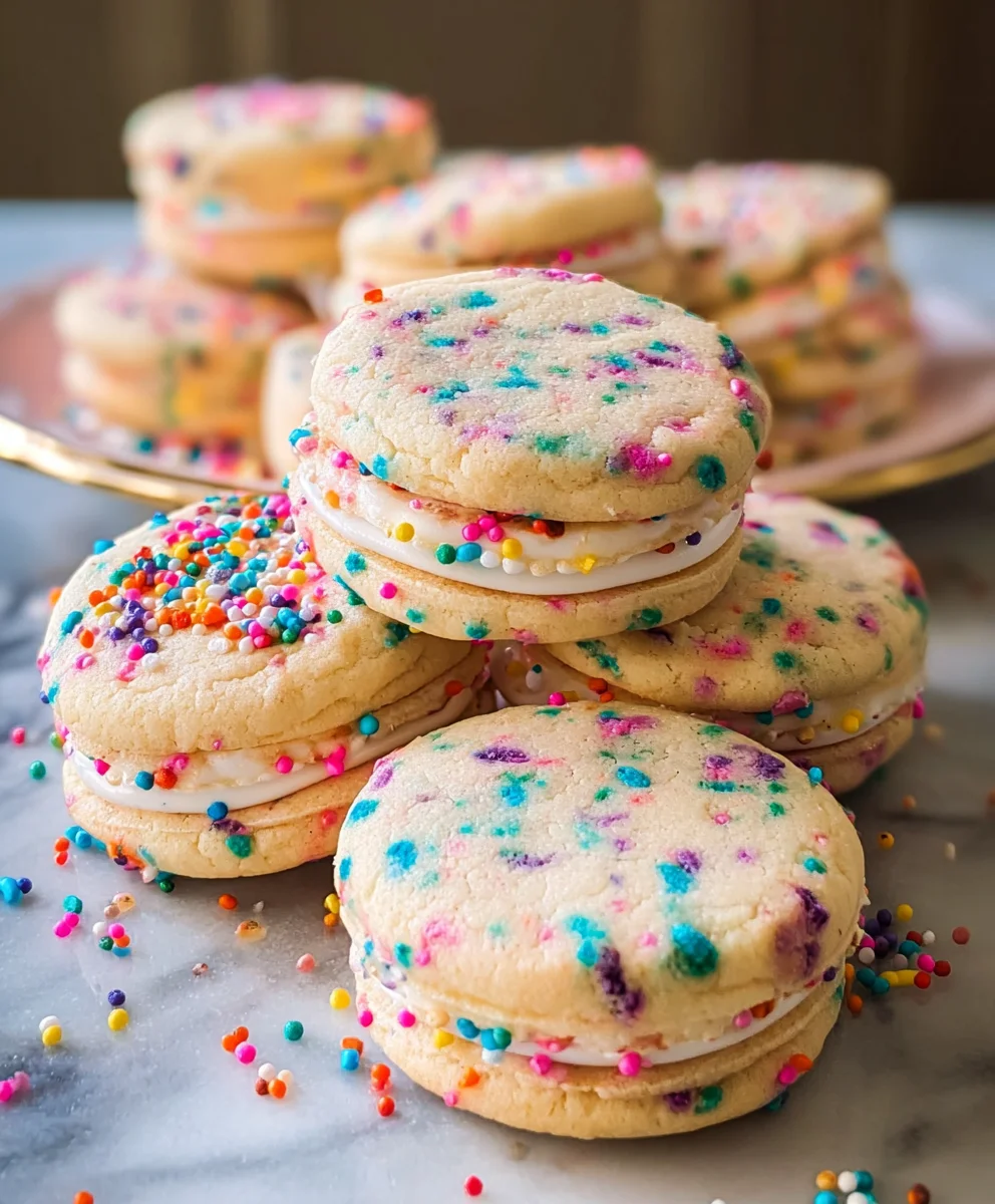 Funfetti Sandwich Cookies-Easy Dessert Recipe