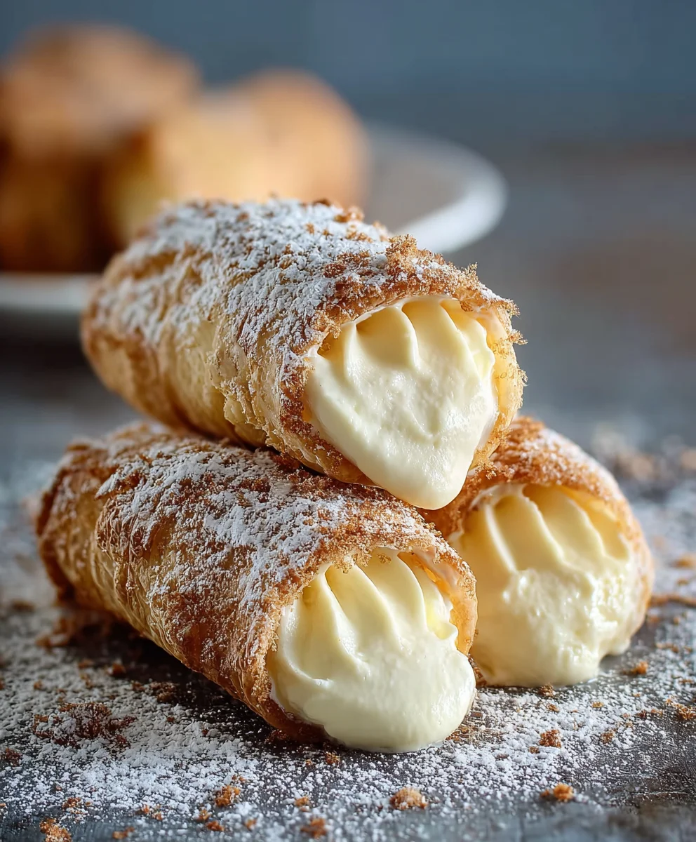 Easy Italian Cream Stuffed Cannoncini Recipe