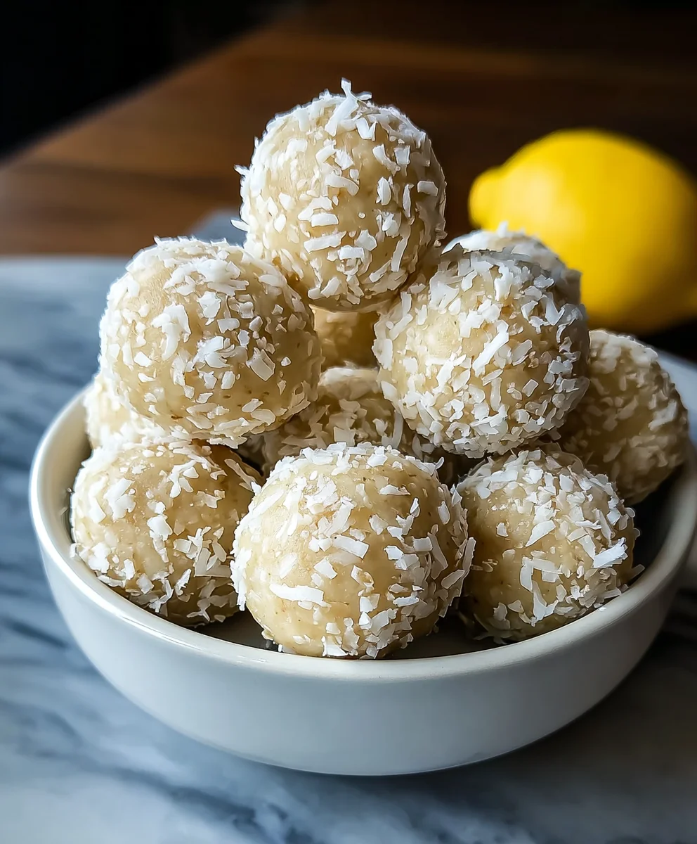 Lemon Coconut Protein Balls - Easy Energy Bites
