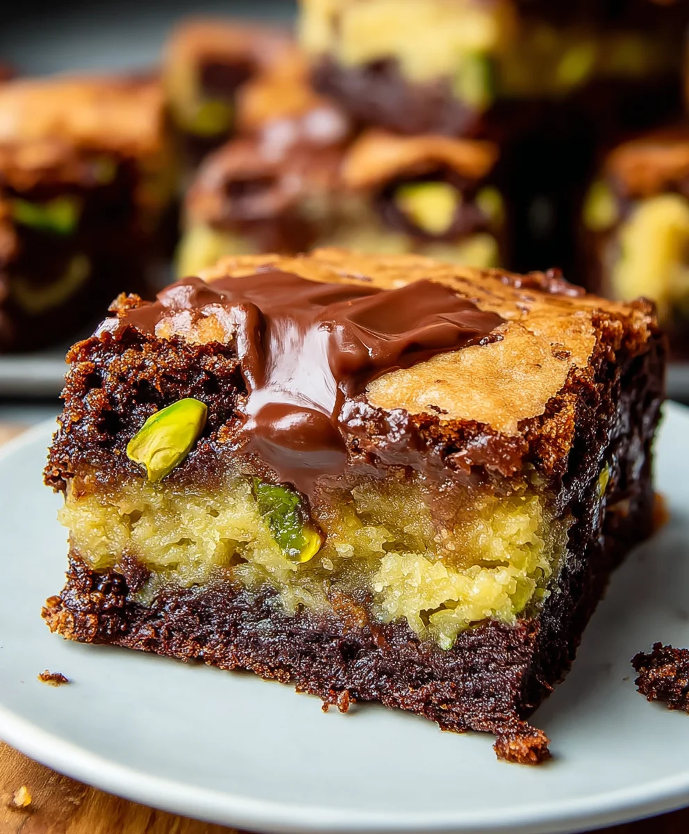 Pistachio Brookies-A Delicious Cheat-Sheet