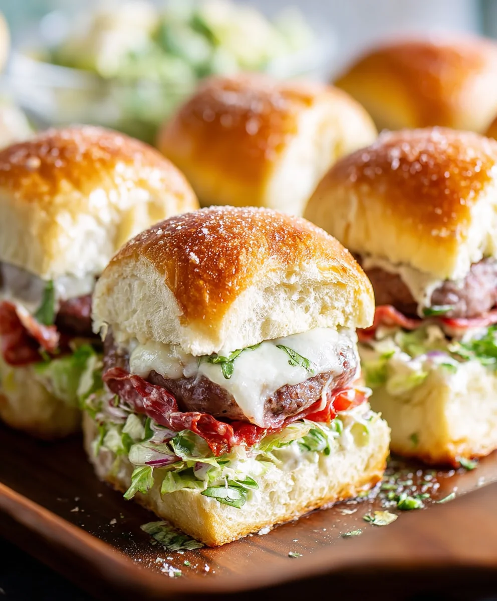 Beef Italian Grinder Sliders - Easy Mini Sandwiches
