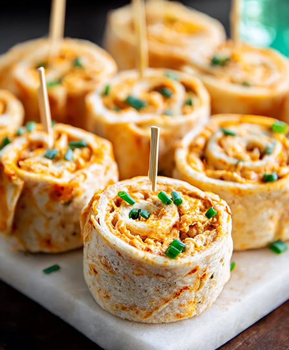 Easy Buffalo Chicken Tortilla Pinwheels Recipe