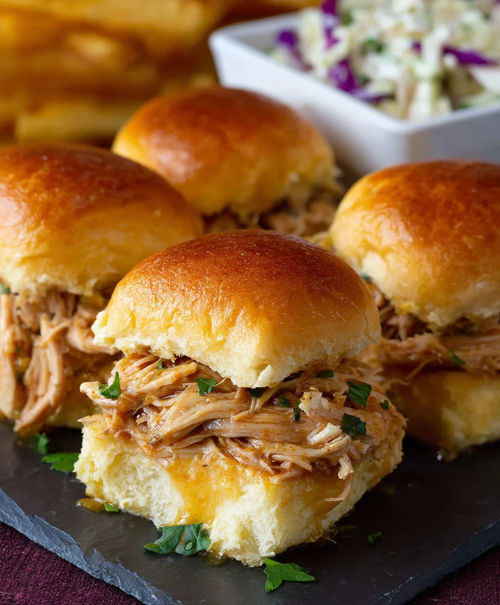 Easy Crock Pot Beef Mississippi Chicken Sliders