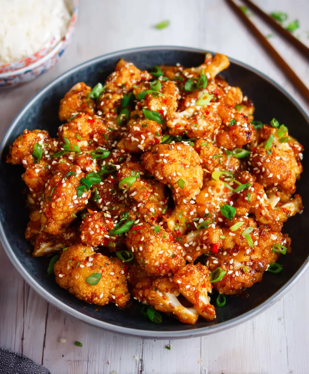 Sticky Sesame Cauliflower-Flavorful Vegan Recipe