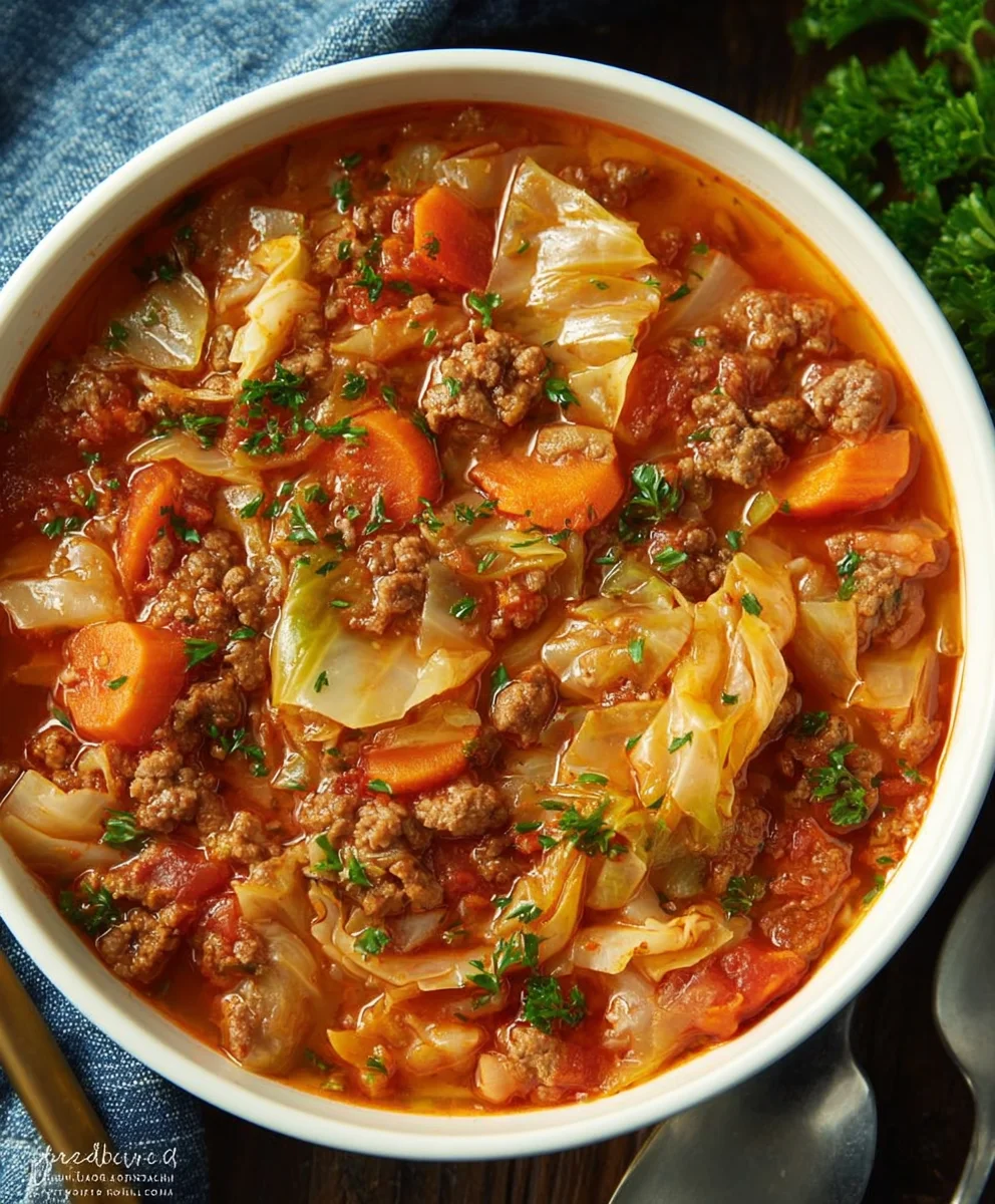 Hearty Beef Cabbage Roll Soup - Easy Comfort Food
