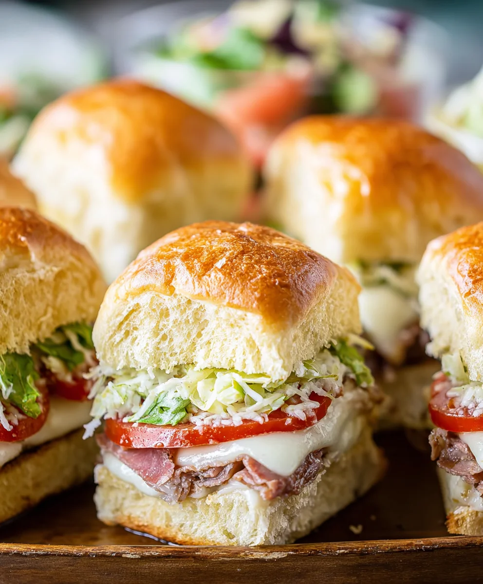Beef Italian Grinder Sliders - Easy Mini Sandwiches