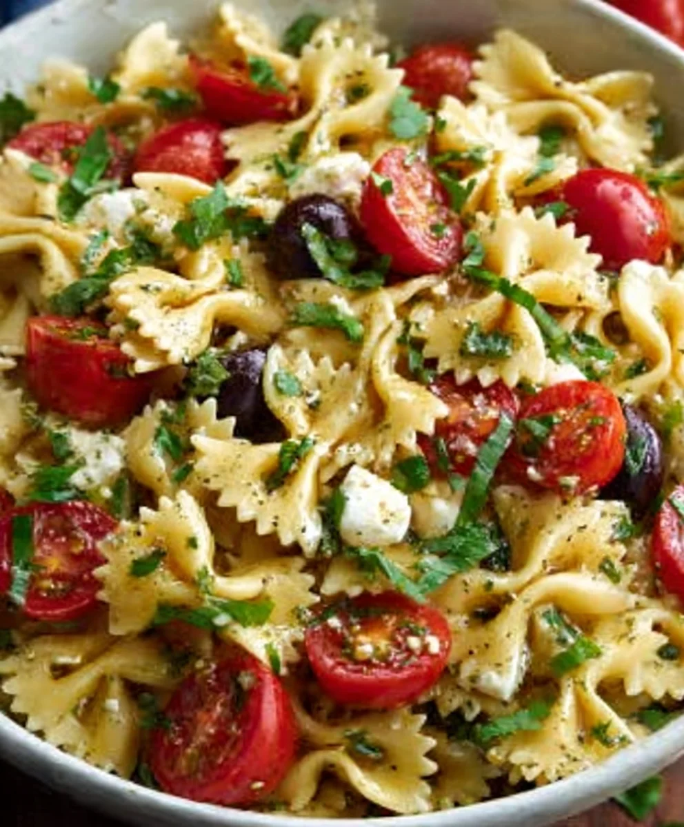 Easy Bow Tie Pasta Salad Recipe- Crowd Pleaser