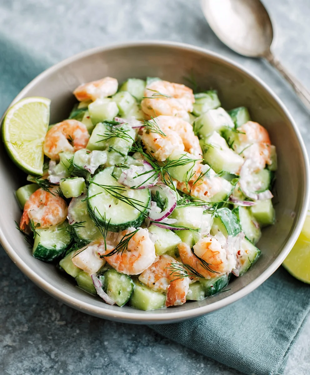 Refreshing Cucumber Shrimp Salad- Easy & Delicious