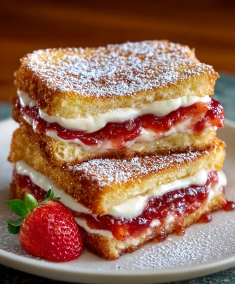 Fried Strawberry Cheesecake Sandwiches-Sweet Treat