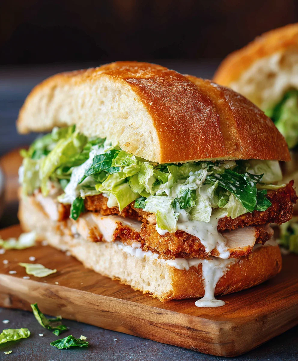 Crispy Chicken Caesar Sandwich-Easy & Delicious Recipe