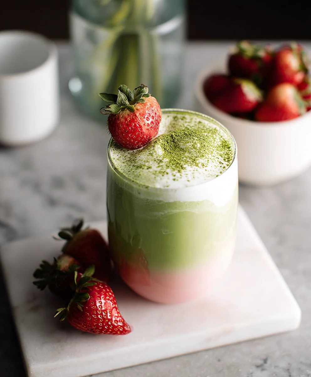 Strawberry Matcha Latte- Refreshing & Delicious Drink