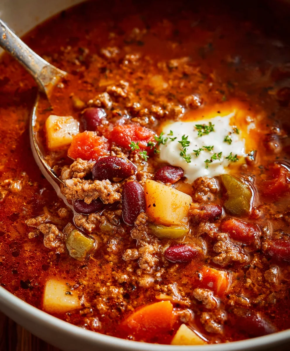 Hearty Cowboy Soup-Flavorful Beef & Bean Recipe