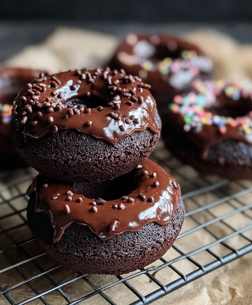 Easy Chocolate Baked Donuts - Delicious Treat