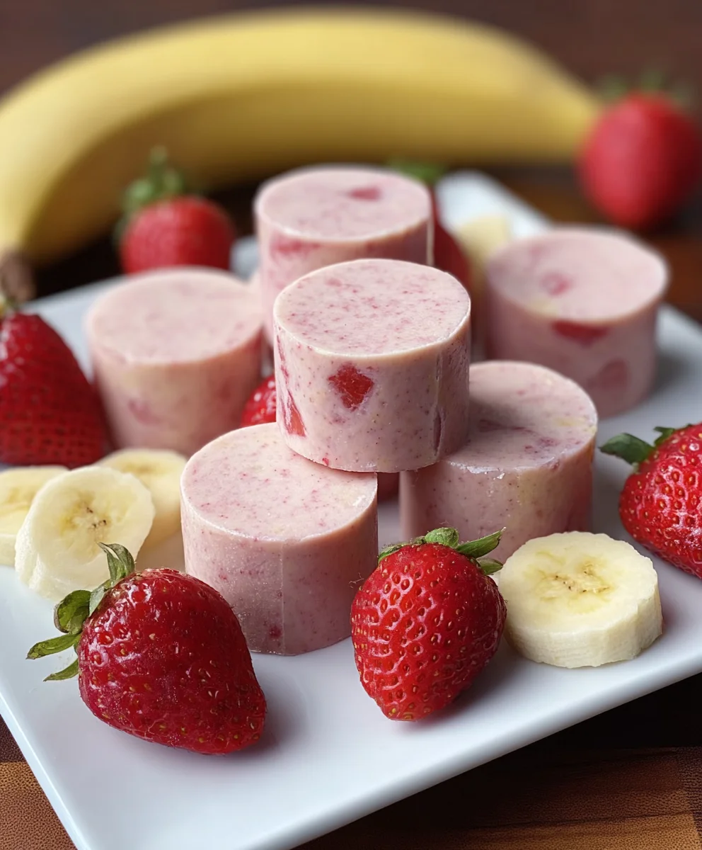 Strawberry Banana Dog Smoothie Bites-Easy Treat