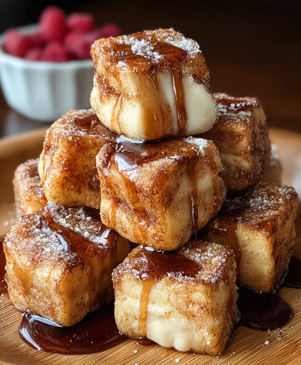Cinnamon Roll French Toast Bites-Sweet Brunch Treat