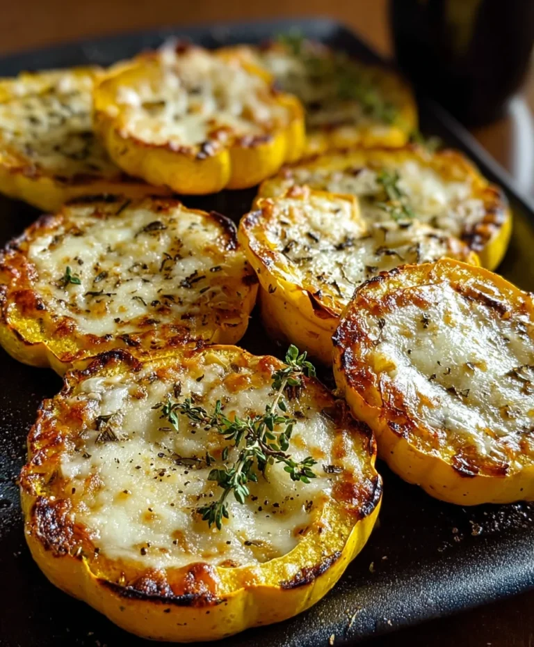 Cheesy Baked Squash Rounds Easy Recipe