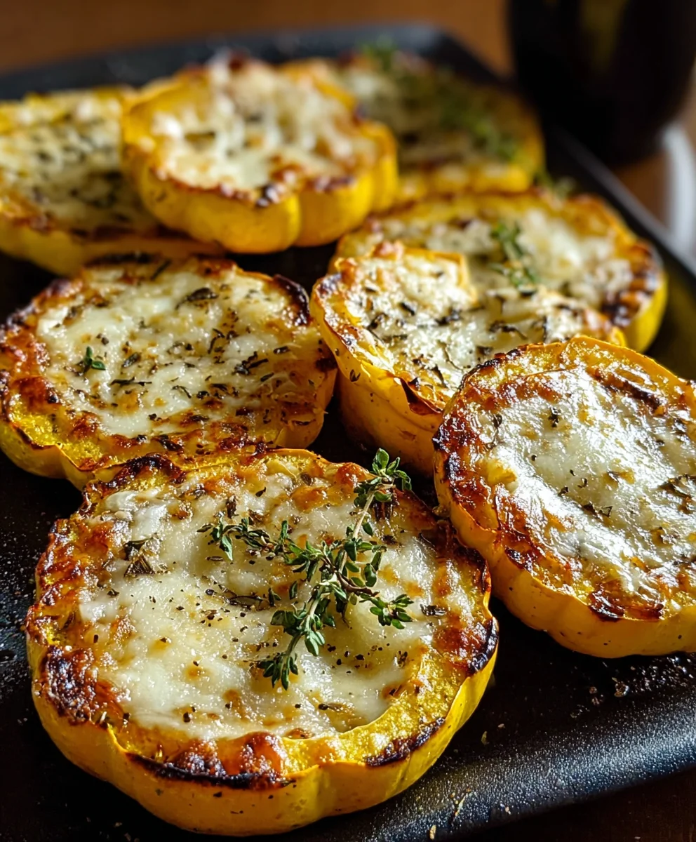 Cheesy Baked Squash Rounds Easy Recipe