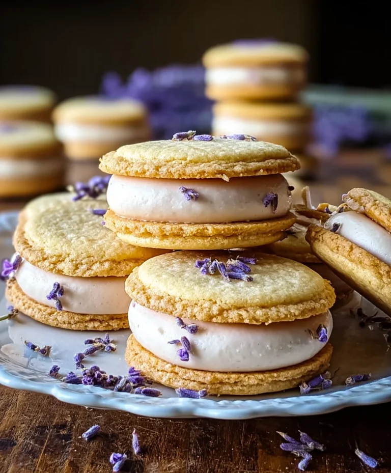 Lemon Lavender Sandwich Cookies-Delicate Dessert