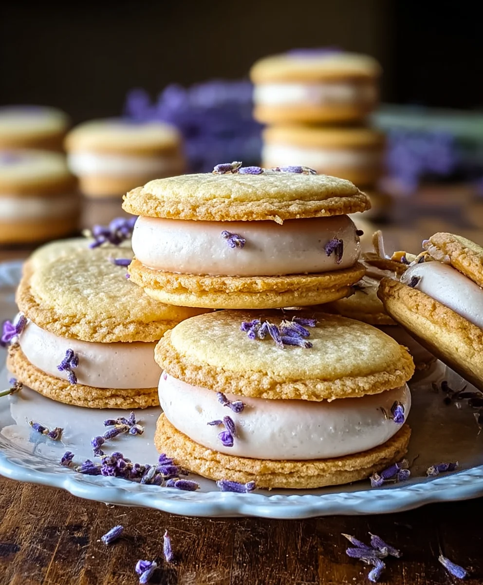 Lemon Lavender Sandwich Cookies-Delicate Dessert