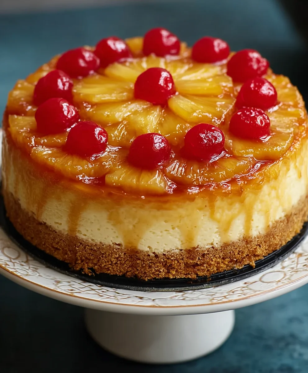 Pineapple Upside-Down Cheesecake-Easy Recipe