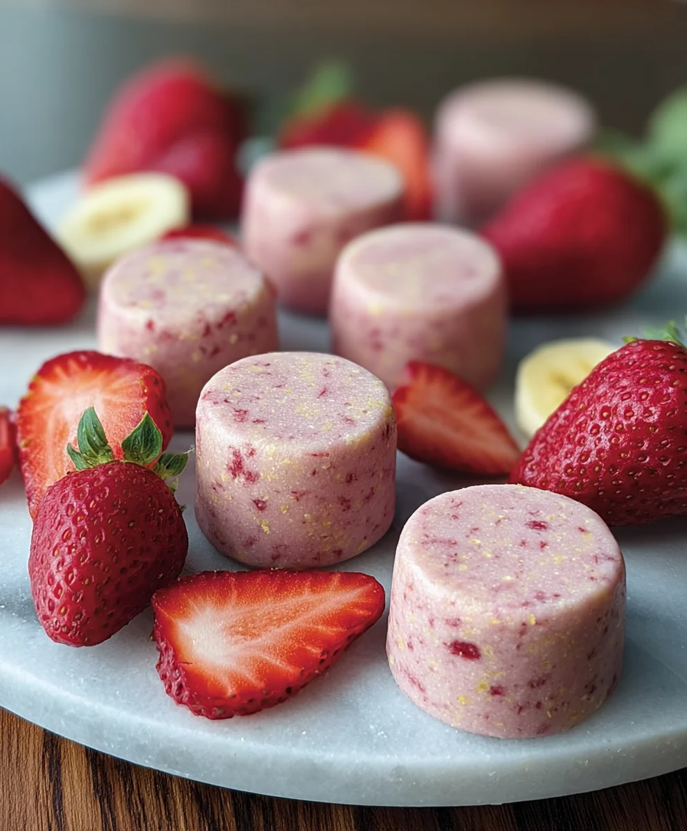 Strawberry Banana Dog Smoothie Bites-Easy Treat