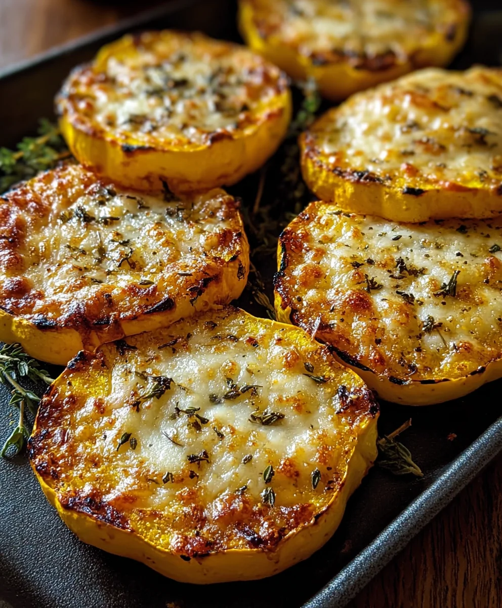 Cheesy Baked Squash Rounds Easy Recipe