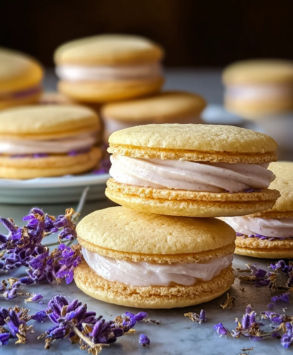 Lemon Lavender Sandwich Cookies-Delicate Dessert