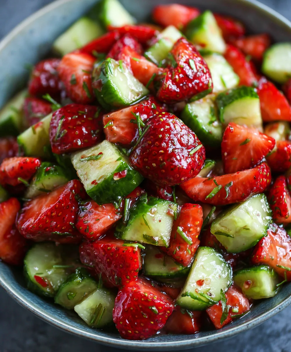 Refreshing Cucumber Strawberry Salad Recipe