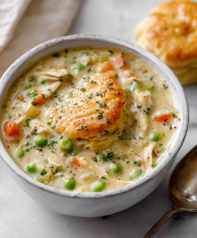 Comforting Chicken Pot Pie Soup-Easy Recipe
