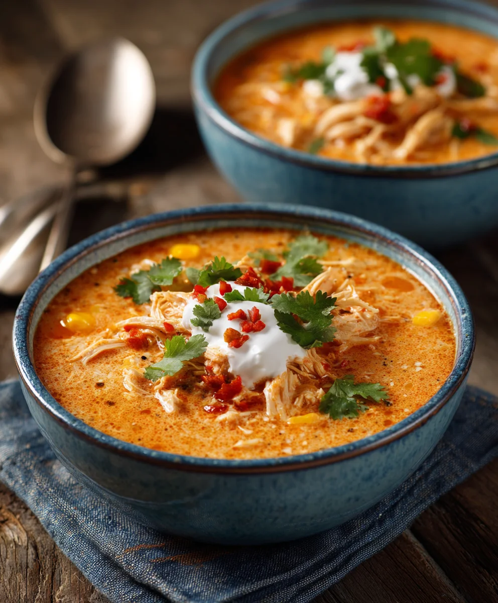 Creamy Chicken Enchilada Soup-Easy Comfort Food