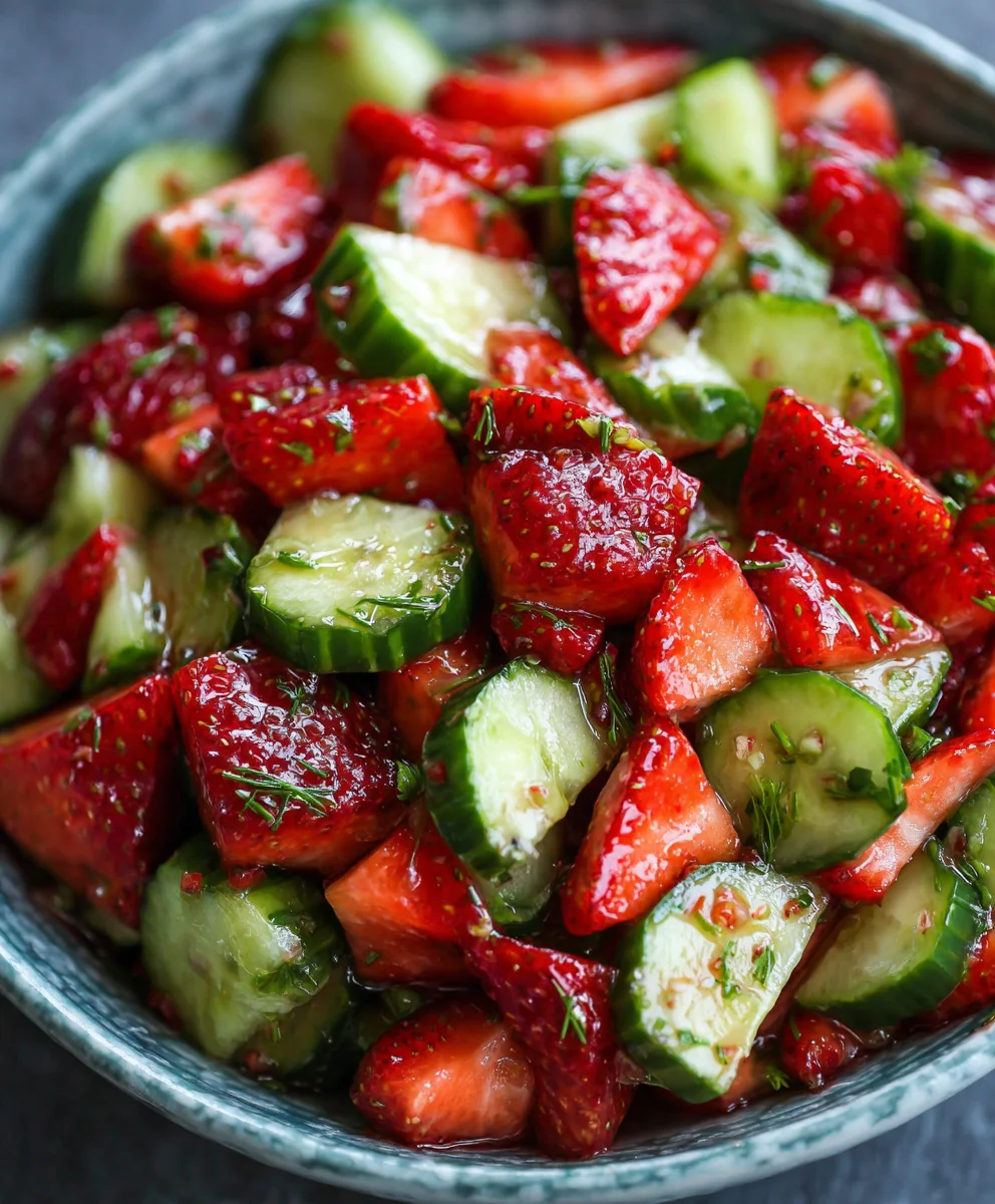 Refreshing Cucumber Strawberry Salad Recipe
