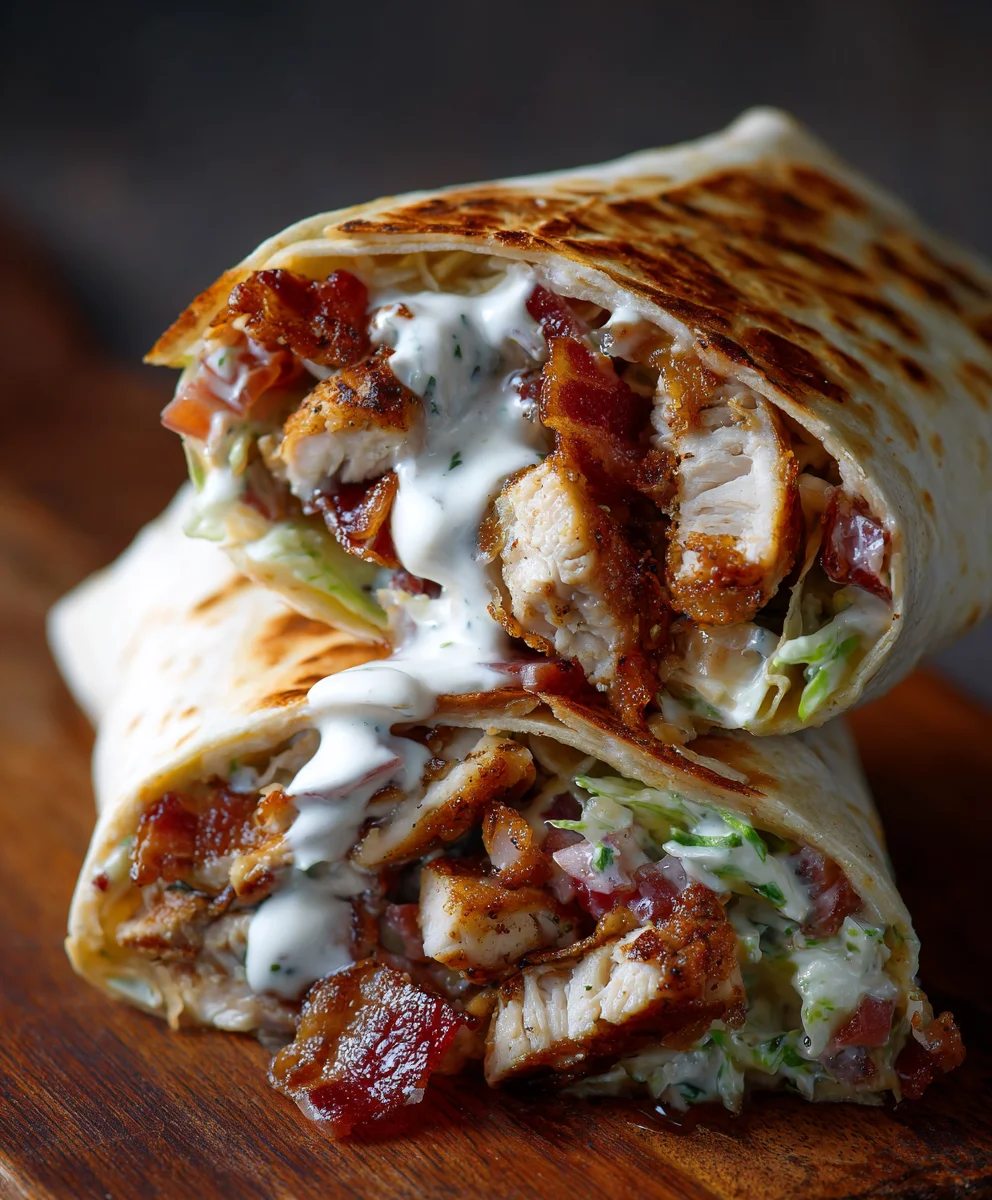 Crispy Chicken Beef Beef Bacon Ranch Wrap Recipe