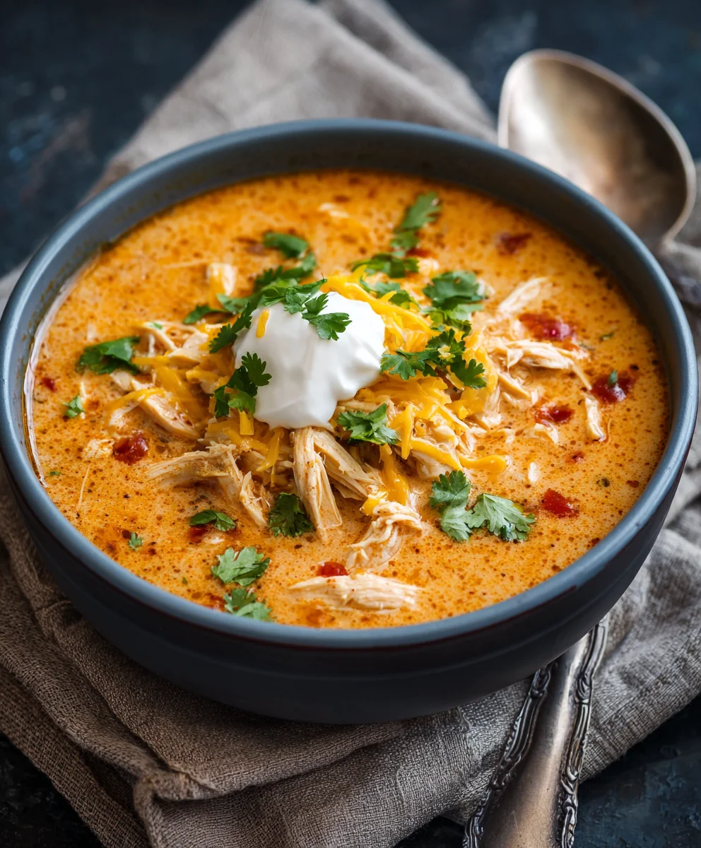 Creamy Chicken Enchilada Soup-Easy Comfort Food