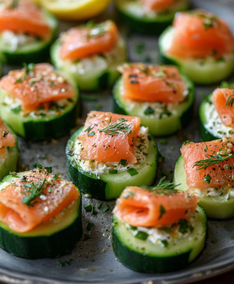 Cucumber Smoked Salmon Bites - Easy Appetizer