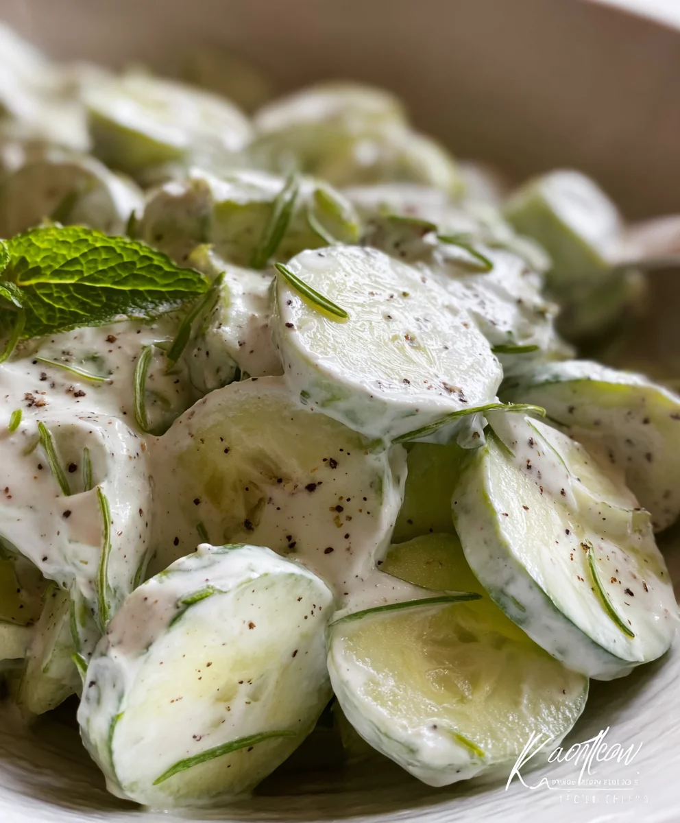 Easy Creamy Cucumber Salad Recipe- Refreshing Summer Side