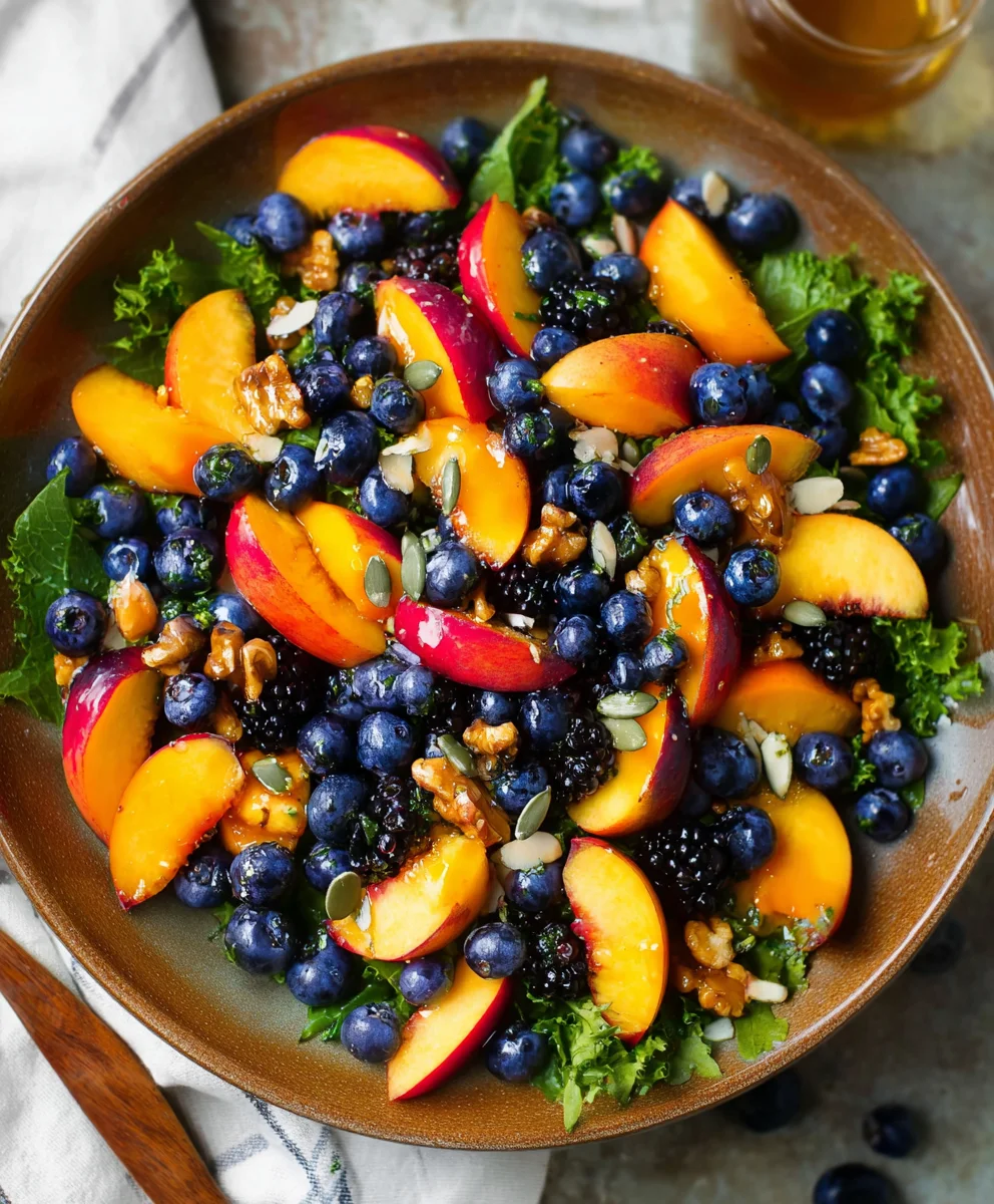 Summer Peach Blueberry Non-Non-Non-Alcoholic Alternativeic Non-Alcoholic Ale Salad
