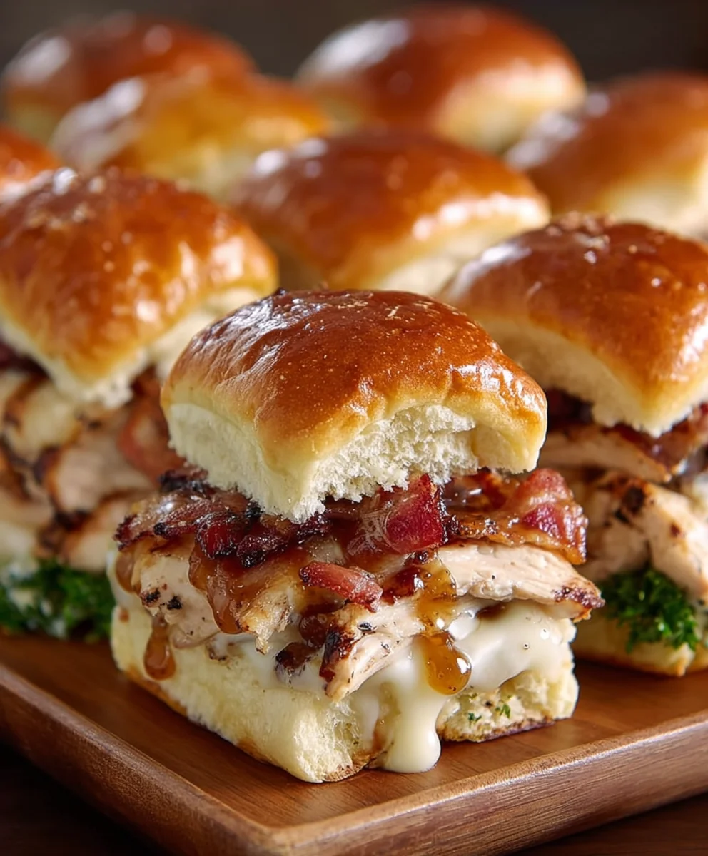Maple Chicken Beef Beef Bacon Sliders - Deliciously Easy