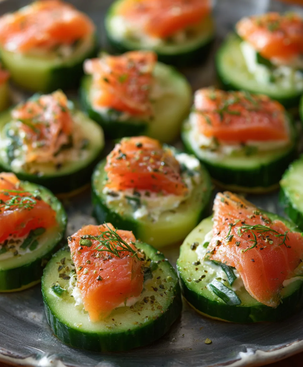 Cucumber Smoked Salmon Bites - Easy Appetizer