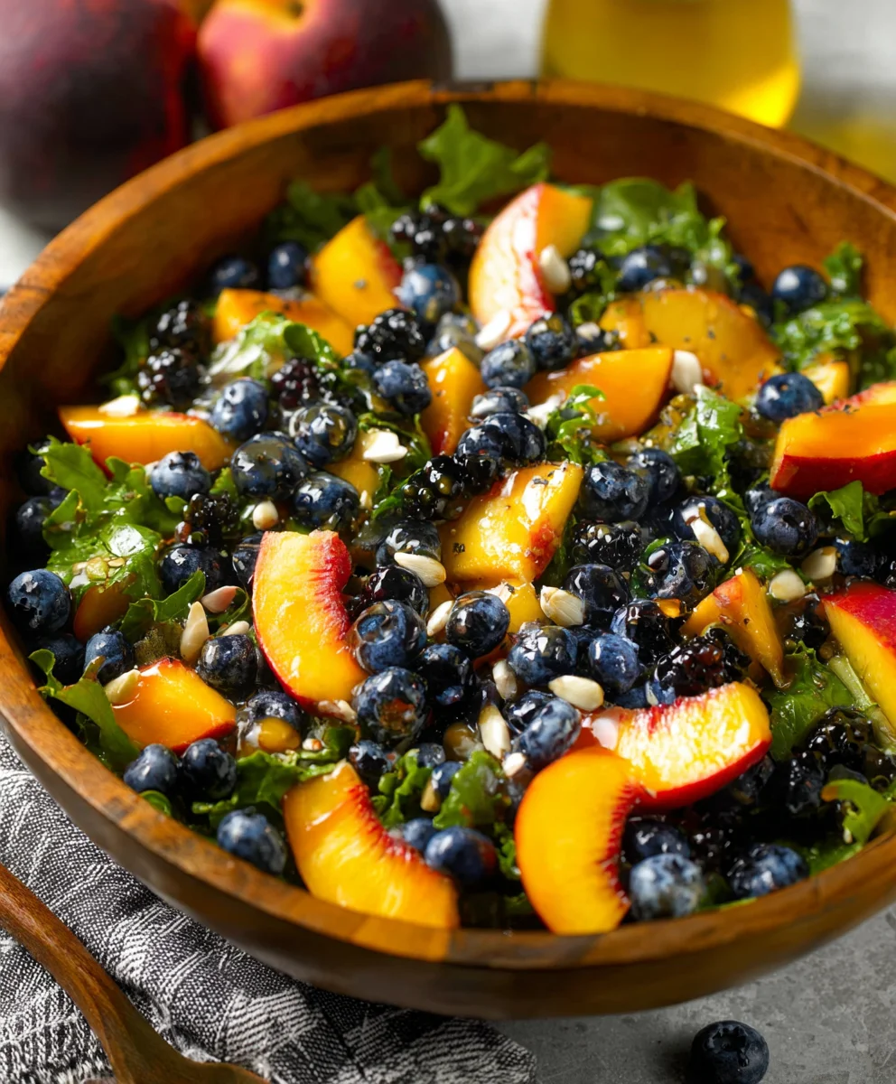 Summer Peach Blueberry Non-Non-Non-Alcoholic Alternativeic Non-Alcoholic Ale Salad