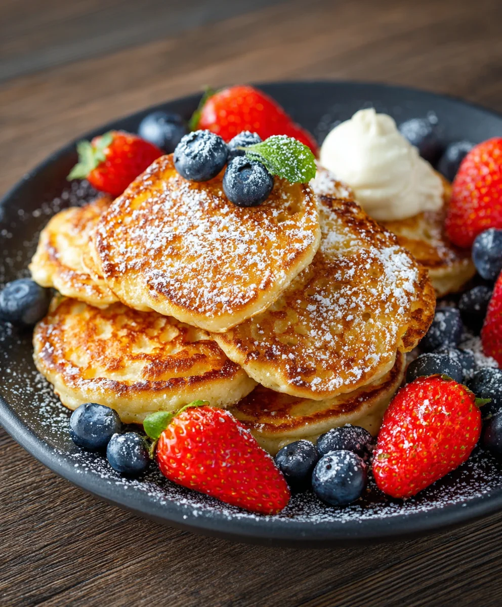 Easy Cottage Cheese Pancakes - Healthy Breakfast Recipe