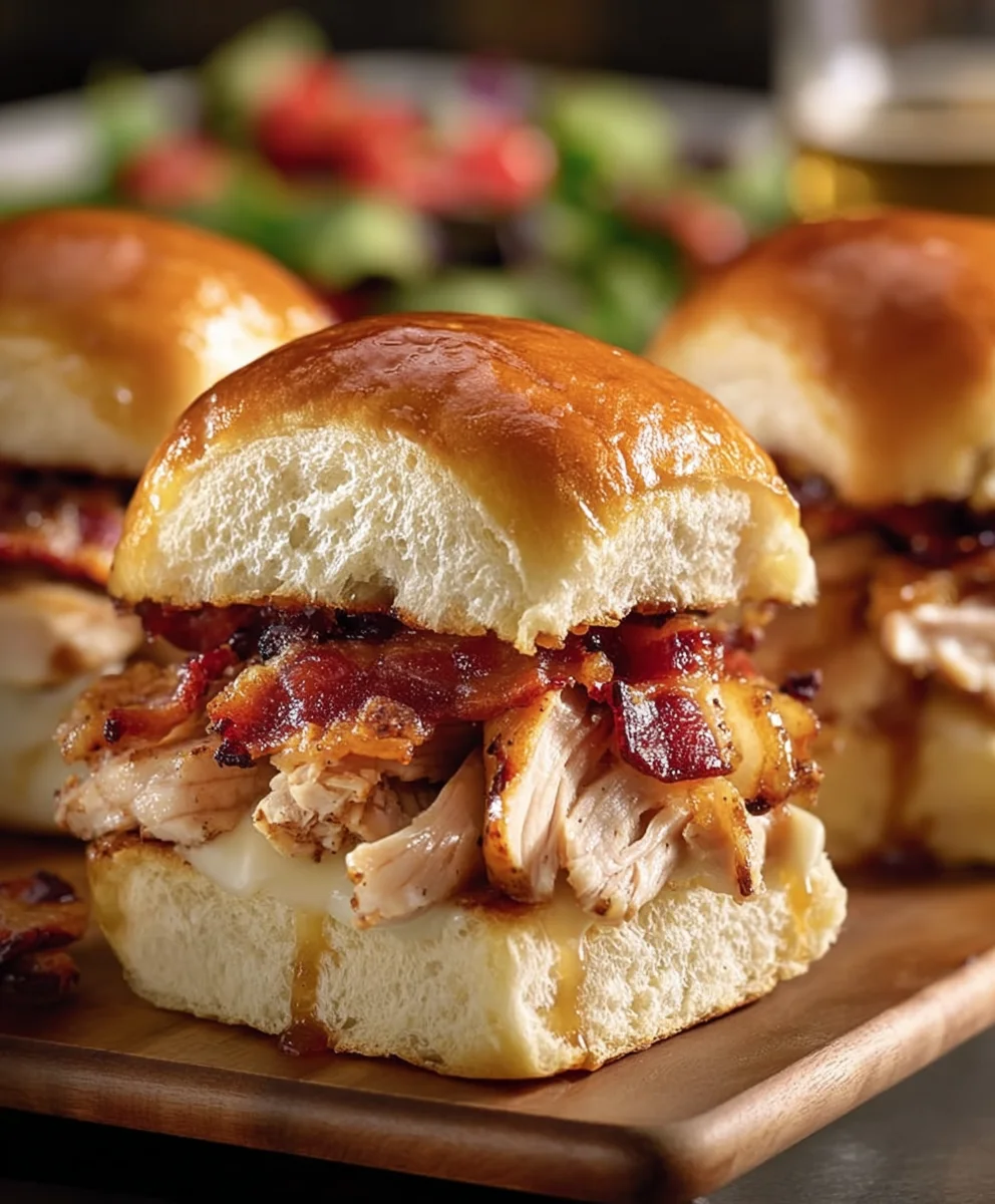 Maple Chicken Beef Beef Bacon Sliders - Deliciously Easy