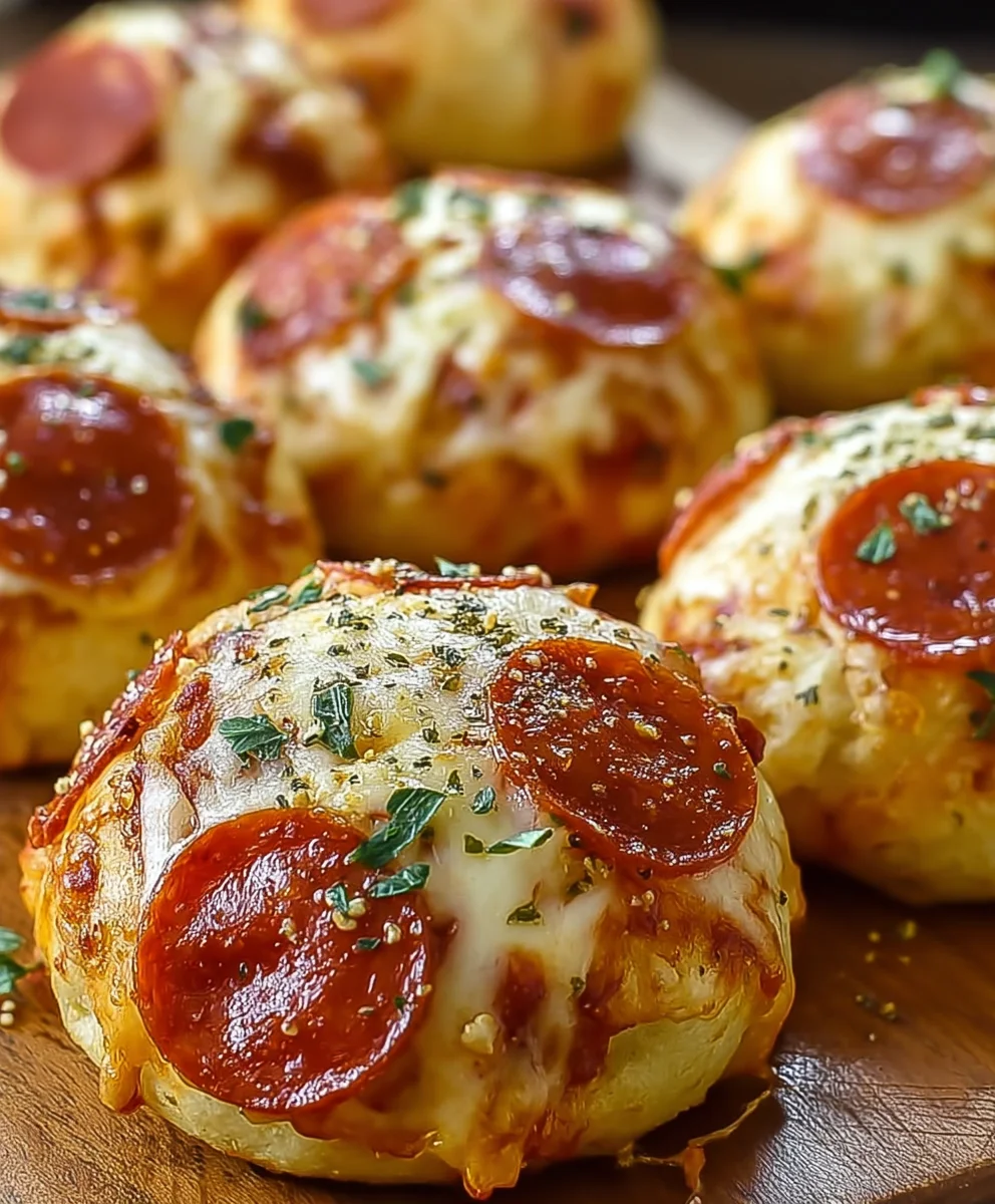 Cheesy Beef Pizza Bombs - Easy Party Appetizer