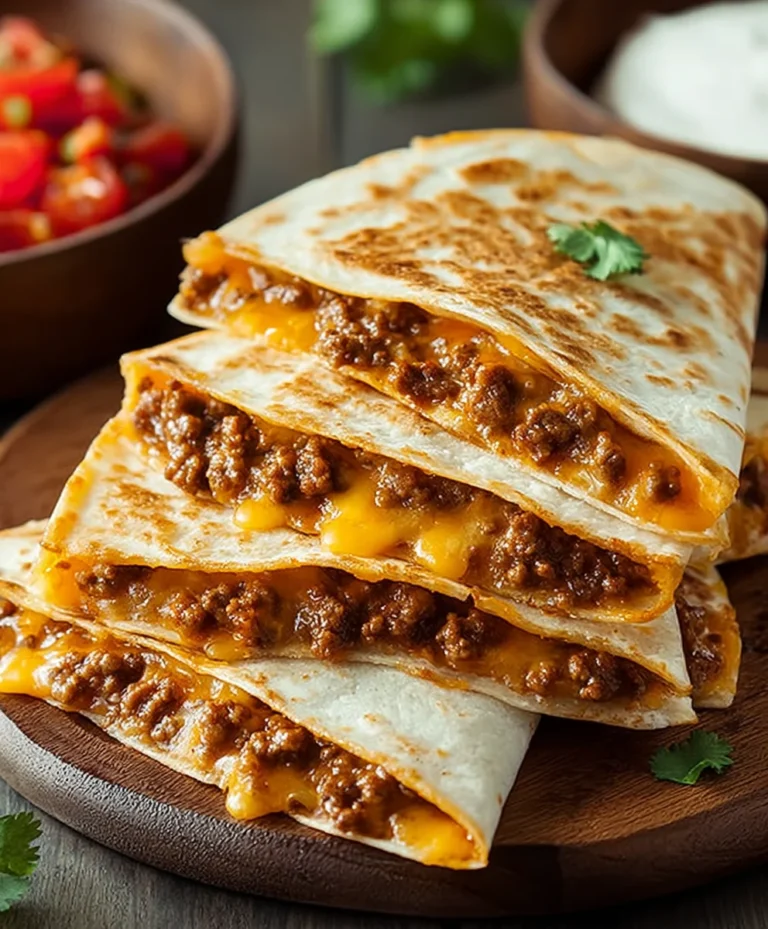 Easy Cheesy Ground Beef Quesadillas Recipe