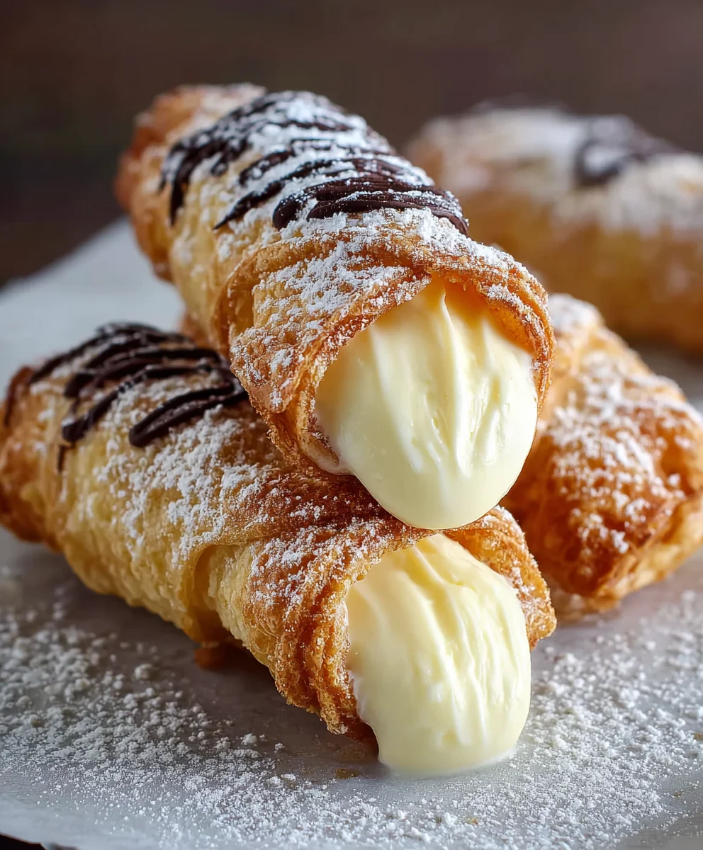 Easy Italian Cream Stuffed Cannoncini Recipe